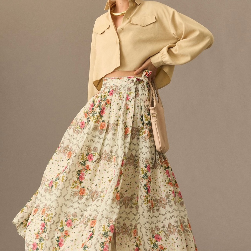 Anthropology Wrap Maxi Skirt